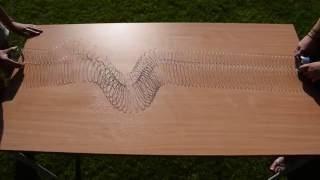 P and S waves on a slinky