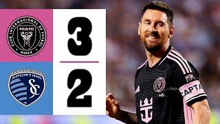 LIONEL MESSI STUNS THE CROWD WITH MAGIC | Sporting KC vs Inter Miami 2-3 |  Highlights & Goals 2024