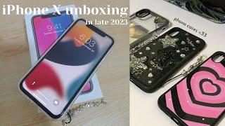 ⋆˙ iphone x (silver) unboxing in late 2023 ˙ᵕ˙