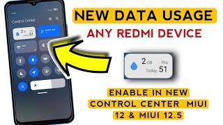 [100% Working] ENABLE New Data Usage in New Control Center Miui 12 & Miui 12.5 - Redmi 8A Dual