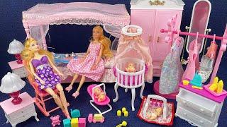 9 Minutes Satisfying with Unboxing Cute Princess Bed Playset,Clothes Dress-Up Toys Review ASMR