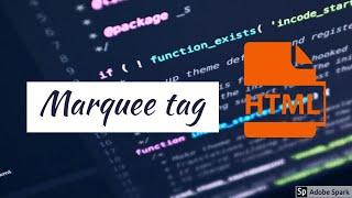 Marquee tag in html in Hindi -14 || All attributes Direction, Behavior, Loop, Scrollamount