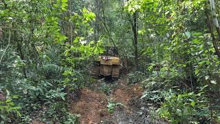 Road Opening of the D6R XL Bulldozer Mountain Facing Extreme Terrain