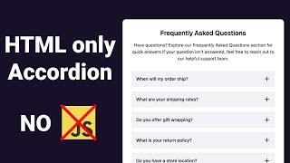 Quick Accordion with HTML - No JavaScript required!