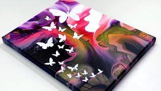 144. Butterfly Serenade | Dutch Pour | Acrylic Pouring Tutorial