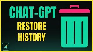 How to Restore Chat GPT History | ChatGPT Conversation Not Found Recovery (Step-by-Step)