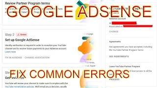 How to fix Google Adsense common errors without waiting 32 days easily 2022