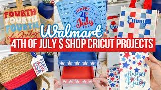 WALMART DOLLAR SHOP 4TH OF JULY CRICUT PROJECTS ️ FUN AFFORDABLE BLANKS