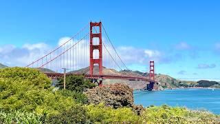 Walking over The Golden Gate Bridge  San Francisco, California 