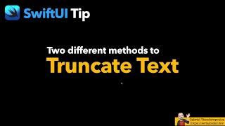 Truncating Text in SwiftUI