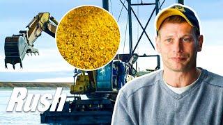 Shawn Pomrenke Uses Boom Extension To Mine Gold In DEEP Water! | Bering Sea Gold