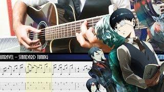 Tokyo Ghoul - Unravel (OP) Fingerstyle Acoustic Guitar Cover + Tab & Tutorial/Lesson