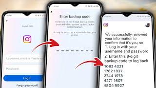 How to Get 8 Digit Backup Code for Instagram without Login | Instagram Two Factor Authentication