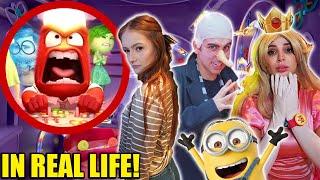 INSIDE OUT 2 & DESPICABLE ME 4 in REAL LIFE! (ft M3GAN & PEACH)