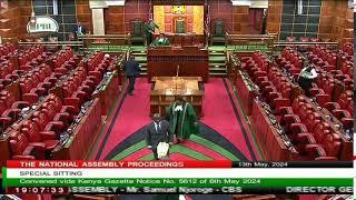 NATIONAL ASSEMBLY MONDAY 13TH MAY 2024, SPECIAL SITTING, AFTERNOON SESSION