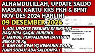 UPDATE SALDO MASUK PKH & BPNT NOV-DES HARI INI️3 INFORMASI: KEMARIN ZONK, HARI INI BANYAK YG CAIR