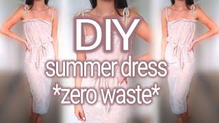 ZERO waste DIY summer tie dress