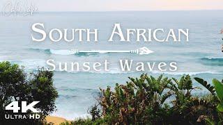 South African Sunset Waves in 4K - Relax with Ocean Wave Serenity