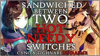 HOT DUO CYNO & TIGHNARI (new voice) ASMR | Spicy Genshin Impact BINAURAL 3D AUDIO