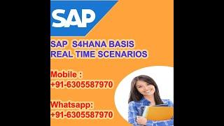 SAP S4HANA BASIS DEMO CLASS by +91-6305587970