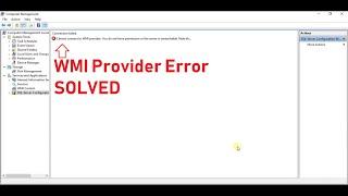 WMI Provider Error in SQL Server | Tech Tutorial's