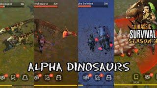 KILLING ALPHA DINOSAURS WITH MELEE WEAPON | Jurassic Survival Season 3