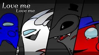 Love​ me​ love​ ​me..Among​ us​/oc(13+) Black x red/Blue x white