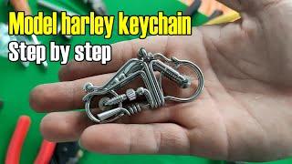 How to make a harley car keychain | Craft from stainless steel thread | tig rod art