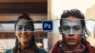 Torn Paper Effect | Ripped Paper Portrait Effect | Photoshop Tutorial