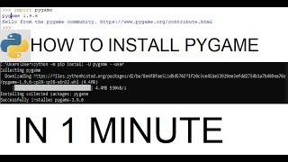 How to install pygame (Windows)