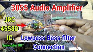 3055 Audio amplifier Subwoofer bass filter connection one side speaker