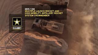 MOS 13M Multiple Launch Rocket and High Mobility Artillery Rocket System Crewmember