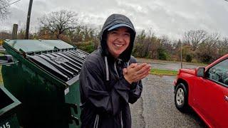 Dumpster Diving in a Rain Storm!