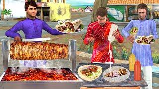 Turkey Style Charcoal Chicken Shawarma Street Food Hindi Kahani Hindi Moral Stories New Comedy Video