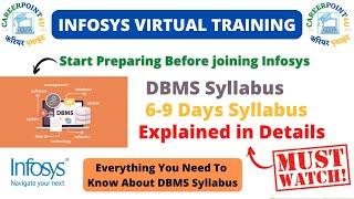 Infosys Training | DBMS Syllabus | Virtual Training | Explained in this video | Infosys 2022 March