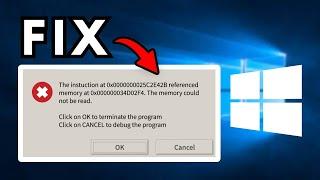How To Fix "Referenced Memory Could Not Be Read" (0x00000)