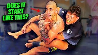 ALEX PEREIRA AND CAIO BORRALHO - FULL ROUND OF GRAPPLING TRAINING AT THE FIGHTING NERDS IN BRAZIL