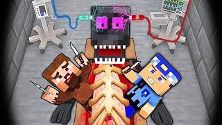 WE ENTERED THE MYSTERIOUS MONSTER'S STOMACH!  - Minecraft