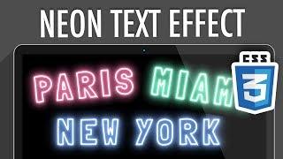 Neon Light Text Effect CSS | XO PIXEL