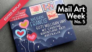  EDITED REPLAY - Mail Art Week! Envelope No. 5 - Postage Stamp Inspired