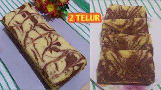 Bolu Marmer Kukus Lembut 2 Telur Takaran Gelas | Tanpa Mixer