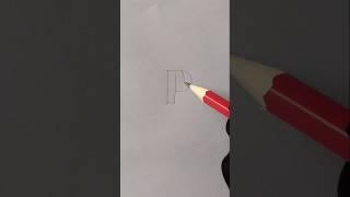 "Creative Pencil Word Art: The Letter 'P'"#PencilArt #WordArt #DrawingTutorial