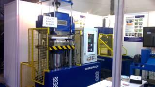 RUBBMACH Rubber hydraulic molding press 150  Ton automatic in rubber expo 2015