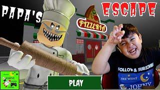 Johny Shows Escape Papa's Pizzeria Scary Obby Roblox Gameplay