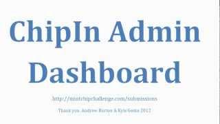 ChipIn Admin Dashboard - MintChip Challenge 2012