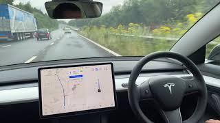 Auto Lane Change Confirmation UK | Tesla Model 3