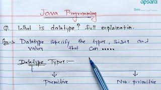 Data Types in Java (Hindi) | What is DataType? full Explanation | Learn Coding