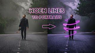 Neon Glow Lines Effect around Person -  Photoshop glow effect around person - Photoshop Tutorials