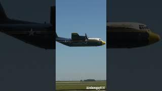 Blue Angels. C-130 vs F-18 High Speed Pass. Travis AFB. 2024. #shorts