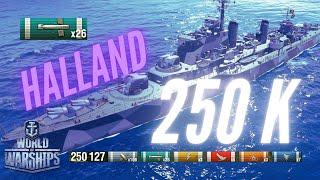 Халланд WOWS / 250K - Кракен. / мир военных кораблей 2021